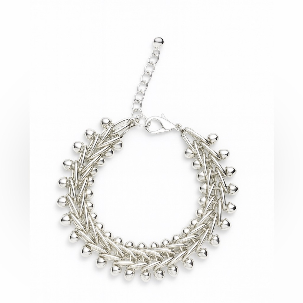 ⚜️ Elegant Silver Statement Bracelet
